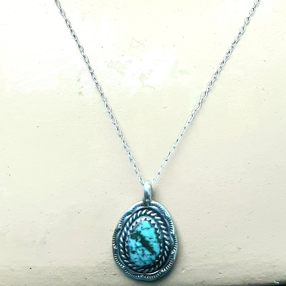 Turquoise and Sterling Navajo Necklace